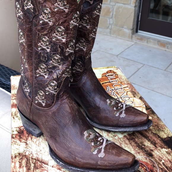 sugar skull cowboy boots